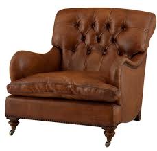Leather furniture, sectionals and sofas in new york, ny. Chesterfield Luxury Real Leather Wing Chair New York Vintage Leather Tobacco Brown By Casa Padrino Club Chair