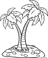 coloriage palmier facile jecolorie com jeux de abc