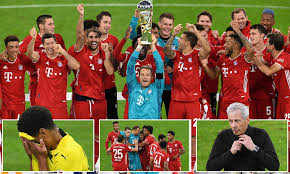 How to watch the 2021 german super cup between dortmund & bayern munich on tv, live stream and score prediction. Bayern Munich 3 2 Borussia Dortmund Bayern Win German Super Cup Daily Mail Online