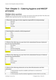 Once you feel like you know the … Food Hygiene Questions Cambridge University Press