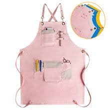 R 237 17 5 De Desconto Avental De Lona Verde Pulseira De Couro Barista Padeiro Chef Waitstaff Uniforme Cabeleireiro Barbeiro Florista Pintor Trabalho Wear K46 Decoracion De Salon De Belleza Delantales Personalizados Delantales