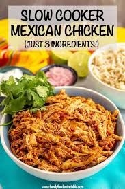 Garlic butter chicken with cream cheese sauce Slow Cooker Mexican Shredded Chicken 3 Ingredients Family Food On The Table