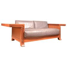 Frank Lloyd Wright For Cassina Robie 3 Leather Two Seat Sofa Cherrywood Signed In 2020 Frank Lloyd Wright Modern Leather Sofa Lloyd Wright