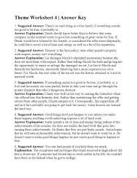 Theme Worksheet 4 Answers Kindergarten Worksheets Worksheets Main Idea Worksheet