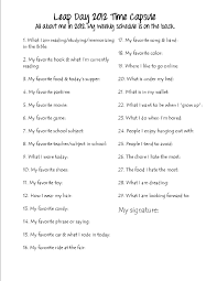 Make A Leap Year Time Capsule With Your Kids Then Open It Next Leap Year Letter To Future Self How To Memorize Things Time Capsule