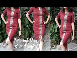 Katun model baju atasn : Tutorial Membuat Dress Kain Songket Khas Toraja Youtube
