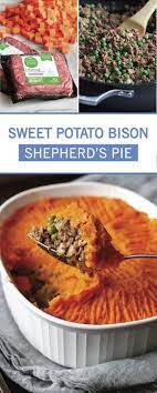 Sweet Potato Bison Shepherd S Pie Recipe Recipe Recipes Bison Recipes Food