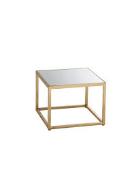Table en verre au meilleur prix parmi le plus grand choix du web sur meubles.fr. Table De Salon Carre Metal Verre Or J Line J Line By Jolipa