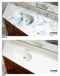 The kit comes with everything you need to transform your countertops: Cultured Marble Resurfacing Marble Countertops Bathroom Cultured Marble Shower Walls Marble Shower Walls