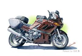 zzr400を描かせて頂きました moto art 大沢 慎 ウォーターフォード 大沢 ツーリング