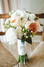 Peach Garden Roses White Peonies Bouquet White Peonies Bouquet Peach Wedding Flower Bouquet Wedding