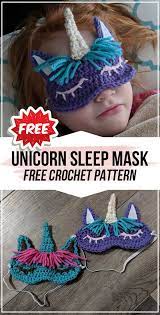 Crochet Child S Unicorn Sleep Mask Free Pattern Crochet Mask Crochet Eye Mask Crochet