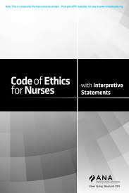 Code Of Ethics For Nurses With Interpretive Statements View Only For Members And Non Members
