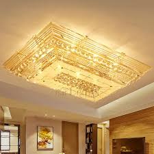 Dramatic E12 E14 Rectangular Luxury Shaped Crystal Flush Mount Ceiling Lights Ceiling Lights Flush Mount Ceiling Lights Ceiling