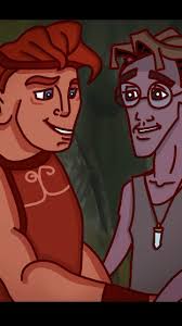 Just a cute stupid cartoon reimagining I did of Milo James Thatch and  Hercules❤️, LGBT pride I guess🏳️‍🌈👨‍❤️‍👨(I didn’t find a gay flag😂), I  actually drew this a while back as a project, drawing ...