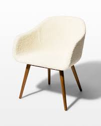 Ch635 Sheldon Faux Shearling Wool Chair Prop Rental Acme Brooklyn