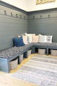 Black And White Bench Seat Cushion Silver State Sunbrella Aristo Shadow High Society Collection Upholstery Fabric Nook Cushion Mudroom Decor Home