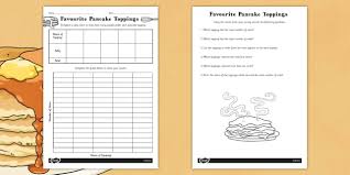 Favourite Toppings Tally Chart And Graph With Questions Tally