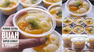 Campur semua bahan, aduk sampai rata/tidak menggumpal. Resep Membuat Puding Sutra Buah Super Lembut Youtube