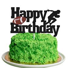 10 soccer themed birthday cakes photo cake football. Football Cake Topper Rugby Ball Happy Birthday Sign Cake Fruit Muffin Picks For Super Bowl Party Decor Touchdown Sport Themed Game Day Party Supplies Decorations Ball Cake Toper Amazon In Grocery