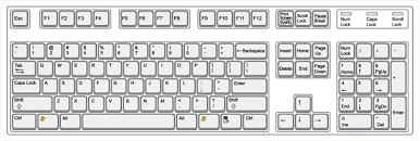 Black And White Computer Keyboard Clipart Picture Of Windows Keyboard Explanation Of Keys Computer Lab Elementary Computer Lab Computer Lessons