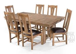 Solid White Oak Wood West End Bungalow Extension Dining Table Chair Set In Stone Washed Finish Solid Oak Dining Table Dining Table Kitchen Table Oak