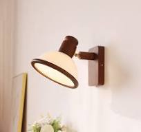 Chinese Vintage Walnut Wood Adjustable Swing Arm Dome 1-Light Wall Sconce  Lamp