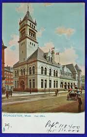 Mass Worcester Post Office Tuck Sons With Images Post Office Worcester Postcard