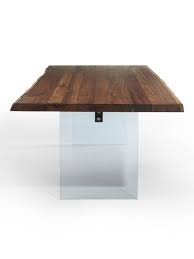 Massivholz Esstisch Mit Glasbeinen Tisch Mit Glaswangen Haus Deko Massivholz Tischplatte Tisch