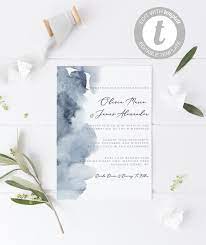 Wedding Invitation Template Blue Watercolor Printable Wedding Etsy Diy Printable Wedding Invitations Printable Wedding Invitations Wedding Invitation Templates
