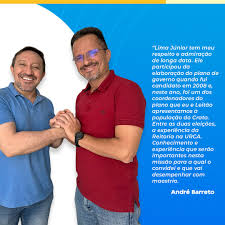 É com grande satisfação que anuncio o novo Chefe de Gabinete, Professor Lima  Júnior. Com vasta experiência e compromisso com o desenvolvimento de nossa  cidade, Lima Júnior será uma peça fundamental na