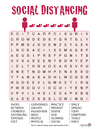 Camping themed words here is the list of words of this camping themed puzzle: Social Distancing Word Search Puzzle American Home Health S Blog