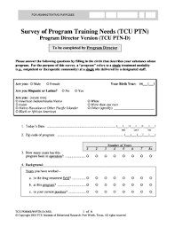 Fillable Online Tcu Orc Survey Of Program Directors Fax
