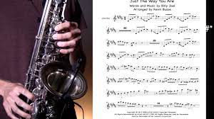 How To Play Just The Way You Are On Alto Sax Youtube Alto Sax Sheet Music Alto Sax The Way You Are