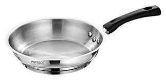 Mintage Utensil Stainless Steel Fry Pan Induction Base Kitchen Utensil Choose Capacity Cookware Essentials Tefal Pan