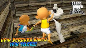 Upin dan ipin terbaru, dikejar pocong, hantu durian. Upin Berburu Hantu Ipin Malah Teler Gta Barbar Youtube