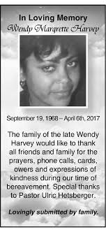 Search Wendy Harvey Obituaries and Funeral Services