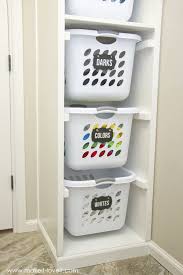 Diy Laundry Basket Organizer Built In Laundry Basket Organization Diy Laundry Basket Laundry Room Design