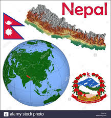 The inventory is being collected by nepal tourism board crisis management and communications unit to ensure that all travellers in nepal are safe and accounted for. Nepal Globus Lage Stock Vektorgrafik Alamy