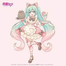 Hatsune Miku On Twitter Mikuworldcollab The Worldwide Collaboration Project Between Hatsune Miku And Popular Ips Presents Its 2nd Instalment A Collaboration With America Born Beloved Character Pusheen This Super Cute Visual Is By