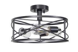 1,663 brushed nickel ceiling light products are offered for sale by suppliers on alibaba.com, of which led ceiling lights accounts for. Amazon Com Homenovo Lighting Matte Black Semi Flush Mount Ceiling Light 3 Light Home Improvement