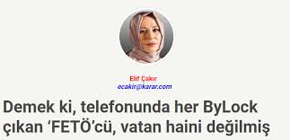 Gezi direnişi sırasında kabataş yalanını ortaya atan karar yazarı elif çakır'ın haber sitesindeki yeni hali dikkat çekti. Elif Cakir Demek Ki Telefonunda Her Bylock Cikan Feto Cu Vatan Haini Degilmis Tuncay Besikci