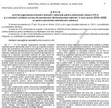 Evaluare nationala 2018_calendarul activitatilor de vizualizare. Calendarul SimulÄƒrilor SusÈ›inute De Clasele A Viii A È™i A Xii A A Fost Publicat In Monitorul Oficial Simularea De Evaluare NaÈ›ionalÄƒ È™i Bac 2020 Incepe In 23 Martie Edupedu Ro