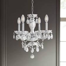 Princeton 17 Wide Chrome And Crystal 4 Light Chandelier 66d14 Lamps Plus