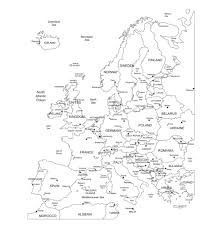 Black And White Labelled World Map With Countries Planning A European Vacation Simple Homeschool Geography Map World Map Outline Europe Map Printable