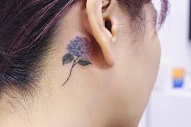 Pin By Shayna Fries On Tattoos Hydrangea Tattoo Flower Tattoo Ear Small Tattoos