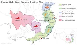 China S Eight Cuisine Map China Map China Cooking Chinese Food