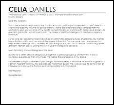 Check spelling or type a new query. Fashion Assistant Cover Letter Sample Cover Letter Templates Examples
