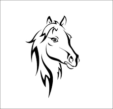 Pretty Horse Head Equestrian File Svg Ai Dxf Eps Png Etsy Horse Silhouette Horse Stencil Horses