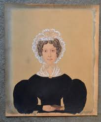 Want to discover art related to puffynipples? Small W C Portrait On Paper Of A Young Puffy Sleeve Jan 07 2017 Hyde Park Country Auctions In Ny Primitive Painting Portrait Folk Art Painting